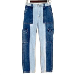 PacSun Two Tone Paneled Utility Cargo Jeans